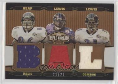 2006 Topps Triple Threads - Relic Combos - Sepia #TTRC56 - Todd Heap, Jamal Lewis, Ray Lewis /27
