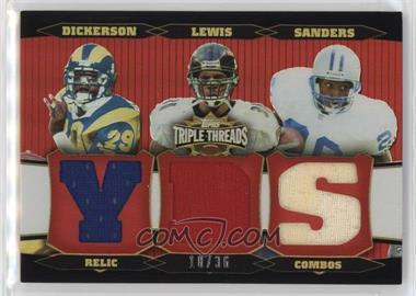 2006 Topps Triple Threads - Relic Combos #TTRC5 - Eric Dickerson, Jamal Lewis, Barry Sanders /36 [EX to NM]