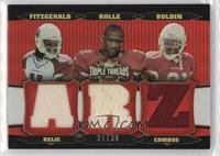 Larry Fitzgerald, Antrel Rolle, Anquan Boldin #/36