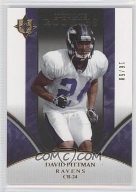 2006 Ultimate Collection - [Base] - Gold #296 - Ultimate Rookies - David Pittman /50