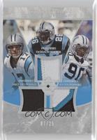 Jake Delhomme, DeShaun Foster, Julius Peppers #/25