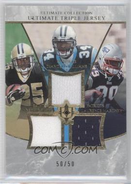 2006 Ultimate Collection - Ultimate Triple Jersey #UT-BWM - Reggie Bush, DeAngelo Williams, Laurence Maroney /50