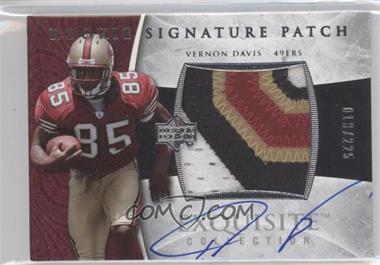 2006 Upper Deck Exquisite Collection - [Base] #133 - Rookie Signature Patch - Vernon Davis /225