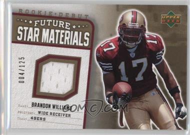 2006 Upper Deck Rookie Debut - Future Star Materials - Hot Box Gold #FSM-BW - Brandon Williams /125