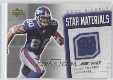 2006 Upper Deck Rookie Debut - Star Materials #SM-SH - Jeremy Shockey