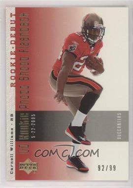2006 Upper Deck Rookie Debut - UD Rookie Photo Shoot Flashback - Gold #RPF14 - Carnell Williams /99