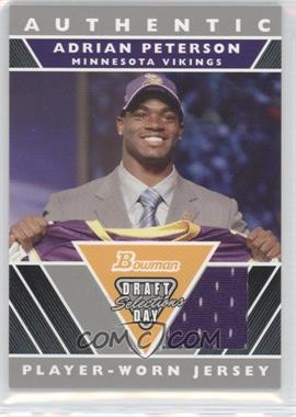 2007 Bowman - Draft Day Selections Relics #DJ-AP - Adrian Peterson (Jersey)