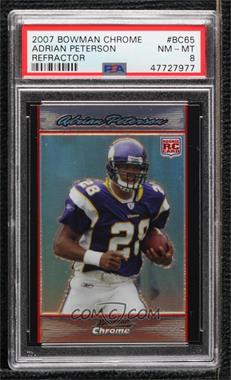 2007 Bowman Chrome - [Base] - Refractor #BC65 - Adrian Peterson [PSA 8 NM‑MT]