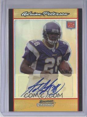 2007 Bowman Chrome - [Base] - Rookie Autographs Gold Refractor #BC65 - Adrian Peterson /50