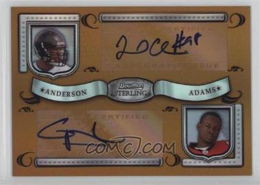 2007 Bowman Sterling - Dual Autographed Gold Refractors #BSHC-AA - Jamaal Anderson, Gaines Adams /250