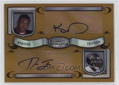 2007 Bowman Sterling - Dual Autographed Gold Refractors #BSHC-II - Kenny Irons, David Irons /250