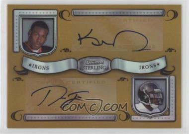 2007 Bowman Sterling - Dual Autographed Gold Refractors #BSHC-II - Kenny Irons, David Irons /250