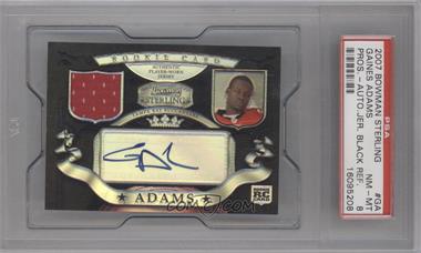 2007 Bowman Sterling - Rookie Relic Autographs - Black Refractor #BSRRA-GA - Gaines Adams /25 [PSA 8 NM‑MT]