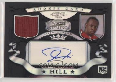 2007 Bowman Sterling - Rookie Relic Autographs - Black Refractor #BSRRA-JH - Jason Hill /25