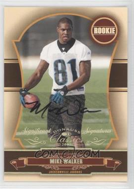2007 Donruss Classics - [Base] - Significant Signatures Gold #186 - Rookie - Mike Walker /100