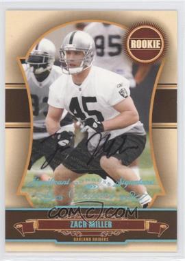 2007 Donruss Classics - [Base] - Significant Signatures Platinum #195 - Rookie - Zach Miller /25