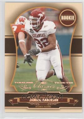 2007 Donruss Classics - [Base] - Timeless Tributes Bronze #199 - Rookie - Jamaal Anderson /100