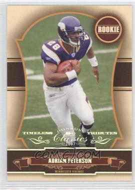 2007 Donruss Classics - [Base] - Timeless Tributes Silver #159 - Rookie - Adrian Peterson /50