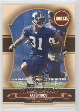 2007 Donruss Classics - [Base] - Timeless Tributes Silver #212 - Rookie - Aaron Ross /50