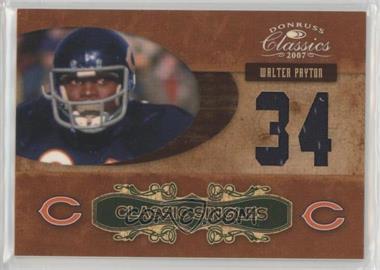 2007 Donruss Classics - Classic Singles - Jersey Number Missing Serial Number #CS-27 - Walter Payton
