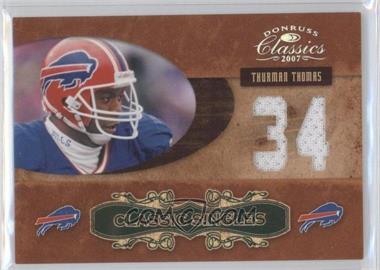 2007 Donruss Classics - Classic Singles - Jersey Number #CS-13 - Thurman Thomas /34