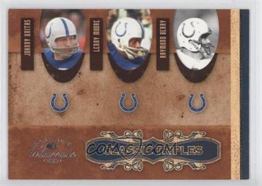 2007 Donruss Classics - Classic Triples - Silver #CT-8 - Johnny Unitas, Lenny Moore, Raymond Berry /100