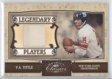 2007 Donruss Classics - Legendary Players - Jerseys #LP-22 - Y.A. Tittle /250