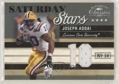 2007 Donruss Classics - Saturday Stars - Jersey Number #SS-2 - Joseph Addai /10