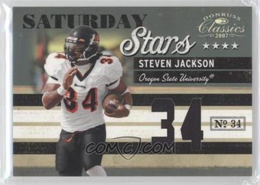 2007 Donruss Classics - Saturday Stars - Jersey Number #SS-22 - Steven Jackson /34