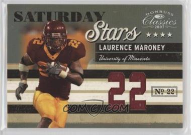 2007 Donruss Classics - Saturday Stars - Jersey Number #SS-9 - Laurence Maroney /22