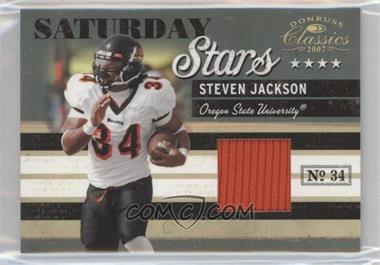 2007 Donruss Classics - Saturday Stars - Jerseys Prime #SS-22 - Steven Jackson /25