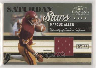 2007 Donruss Classics - Saturday Stars - Jerseys #SS-25 - Marcus Allen /250