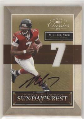 2007 Donruss Classics - Sunday's Best - Jersey Number Signatures #SB-3 - Michael Vick /7
