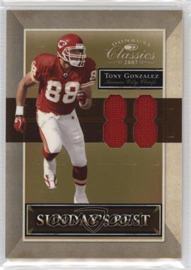 2007 Donruss Classics - Sunday's Best - Jersey Number #SB-9 - Tony Gonzalez /88