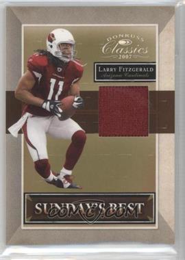 2007 Donruss Classics - Sunday's Best - Jerseys #SB-10 - Larry Fitzgerald /250