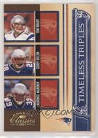 Tom Brady, Corey Dillon, Laurence Maroney #/100