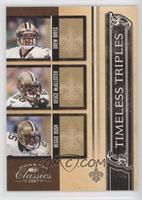 Drew Brees, Deuce McAllister, Reggie Bush #/250