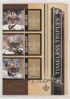 Drew Brees, Deuce McAllister, Reggie Bush #/1,000