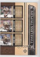 Drew Brees, Deuce McAllister, Reggie Bush #/1,000