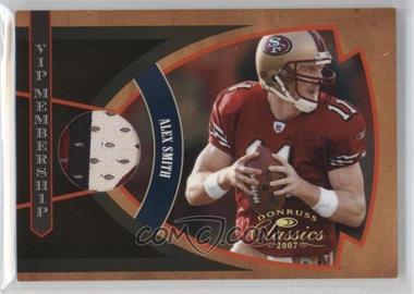 2007 Donruss Classics - VIP Membership Jerseys - Prime #M-1 - Alex Smith /25 [Noted]