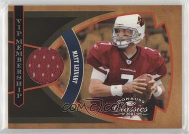 2007 Donruss Classics - VIP Membership Jerseys #M-16 - Matt Leinart /250