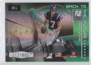 2007 Donruss Elite - Back to the Future - Green #BTF-6 - Dan Fouts, Philip Rivers /800