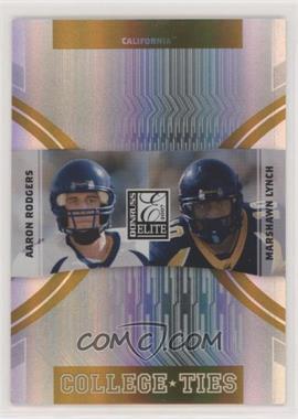 2007 Donruss Elite - College Ties - Gold #CT-19 - Marshawn Lynch, Aaron Rodgers /400