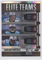 Jake Delhomme, Steve Smith, DeAngelo Williams #/800