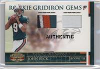 Rookie Gridiron Gems - John Beck [Noted] #/50