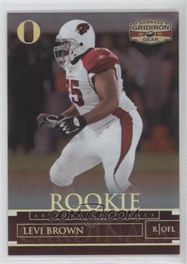 2007 Donruss Gridiron Gear - [Base] - Gold O's #166 - Rookie - Levi Brown /100