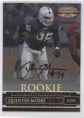 2007 Donruss Gridiron Gear - [Base] - Gold Signatures #174 - Rookie - Quentin Moses /250