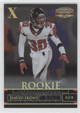 2007 Donruss Gridiron Gear - [Base] - Gold X's #128 - Rookie - David Irons /100