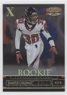 2007 Donruss Gridiron Gear - [Base] - Gold X's #128 - Rookie - David Irons /100