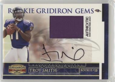 2007 Donruss Gridiron Gear - [Base] - Jersey Signatures Prime #231 - Rookie Gridiron Gems - Troy Smith /50